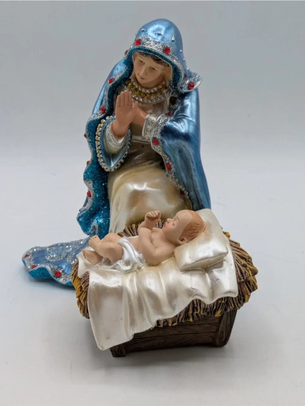 Hawthorne Village Mary And Baby Jesus The Jeweled Nativity Collection 5.75